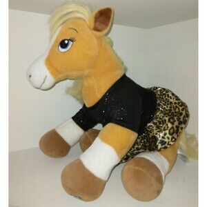 Build A Bear Horse Palomino Horse Plush Stuffed Animal Pony Toys w Dress